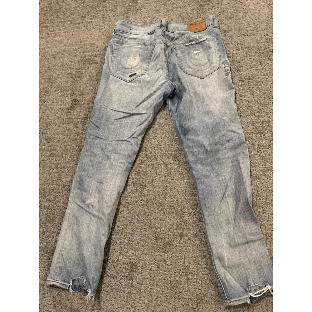 True Religion Mick 33/30 Jeans Slouchy Distressed (E)